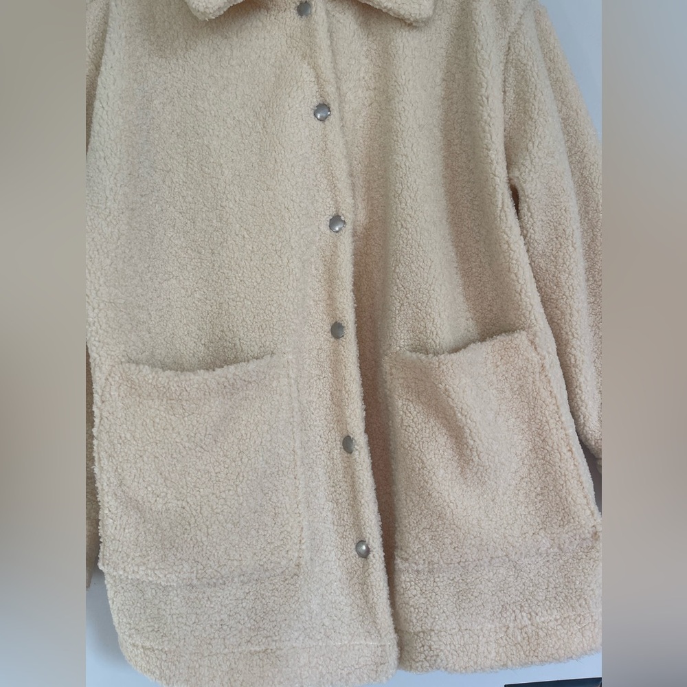 Light Cream Colored Button Up Jacket. - image 3